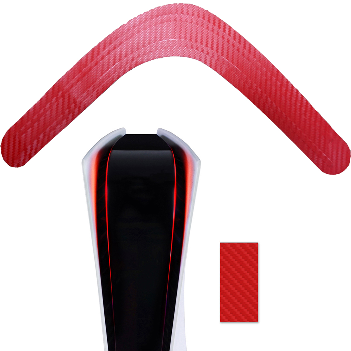 Beleuchtbarer rot Konsolenzubehör, Aufkleberstreifen, RESPIEL Leuchtender für Aufkleber PS5-Konsole,