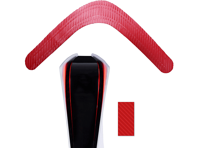 Beleuchtbarer rot Konsolenzubehör, Aufkleberstreifen, RESPIEL Leuchtender für Aufkleber PS5-Konsole,