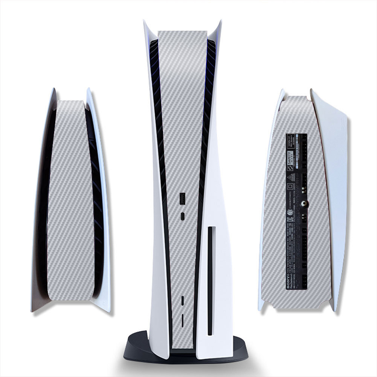 Weiße PS5-Konsolen, Schutzschicht, Aufkleber, Konsolenzubehör, Host-Aufkleber, Kohlefaser RESPIEL für