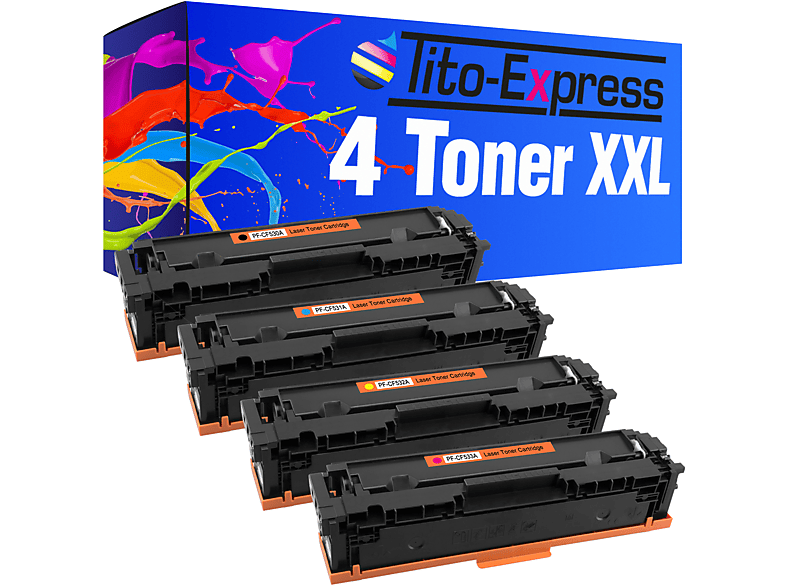 TITO-EXPRESS PLATINUMSERIE 4 Toner ersetzt HP CF530A-533A 205A Toner black, cyan, magenta, yellow (CF 530 A)