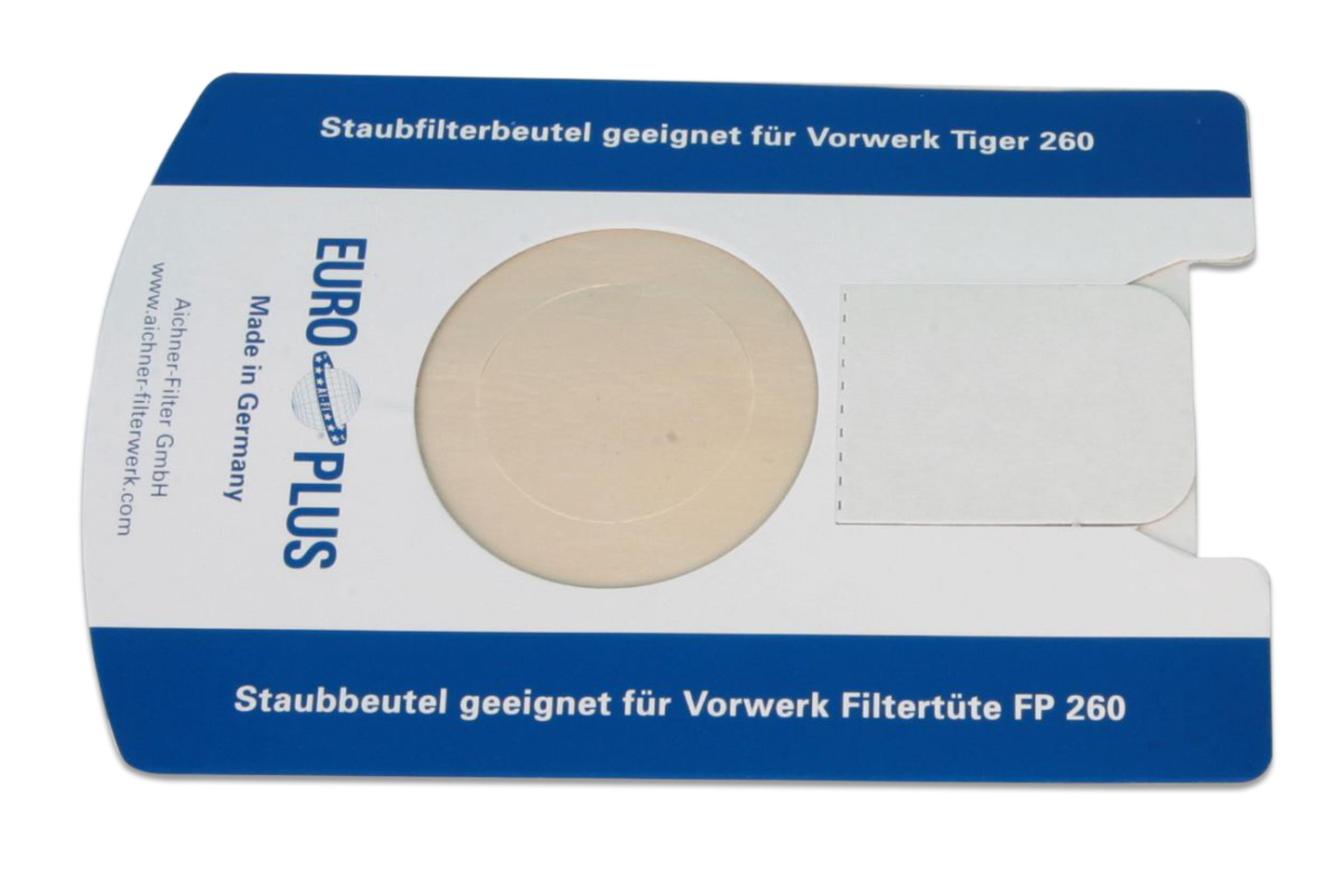STAUBSAUGERLADEN.DE für 260 Hochwertige VT265, Kobold Staubsaugerbeutel Tiger VT300, VT270, 5 Staubbeutel