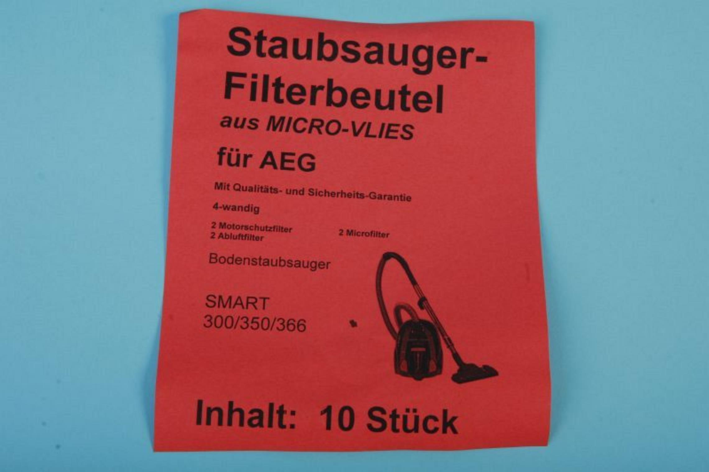 STAUBSAUGERLADEN.DE 10 hochwertige Staubbeutel - Y05, für 50 Ersatz Y45, Größe Swirl Staubsaugerbeutel AEG