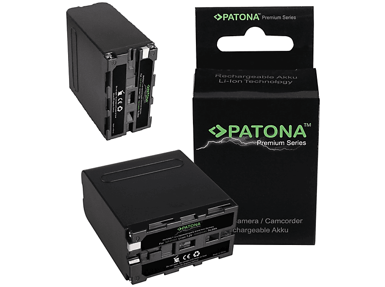 Li-Ion NP-F990 für PATONA Ersatzakku, 2x 10400mAh Stück Akku 2 Sony kompatibel