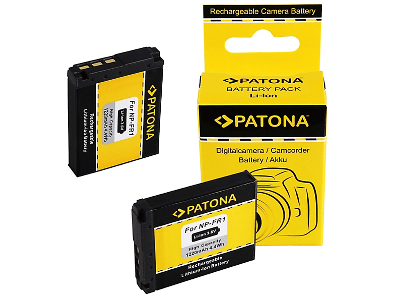 PATONA 2x Akku kompatibel für Sony DSC-P100 Li-Ion Ersatzakku, 1220mAh 2 Stück