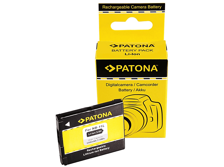 PATONA Akku kompatibel für Canon NB11L Li-Ion Ersatzakku, 3.6 Volt, 550mAh 1 Stück