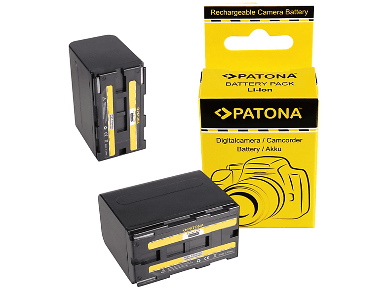 PATONA 2x Akku kompatibel für Canon BP-911 Li-Ion Ersatzakku, 7.4 Volt, 6000 mAh 2 Stück