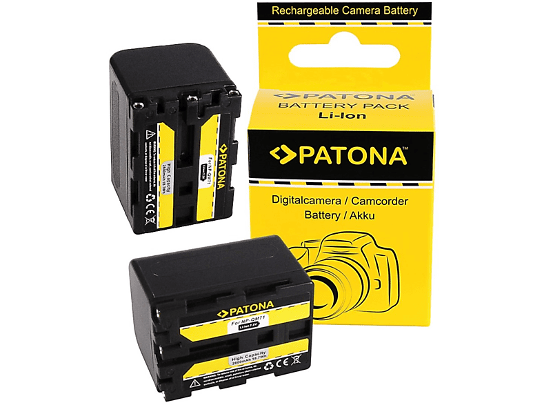 PATONA 2x Akku kompatibel für Sony NP-FM71 Li-Ion Ersatzakku, 2600mAh 