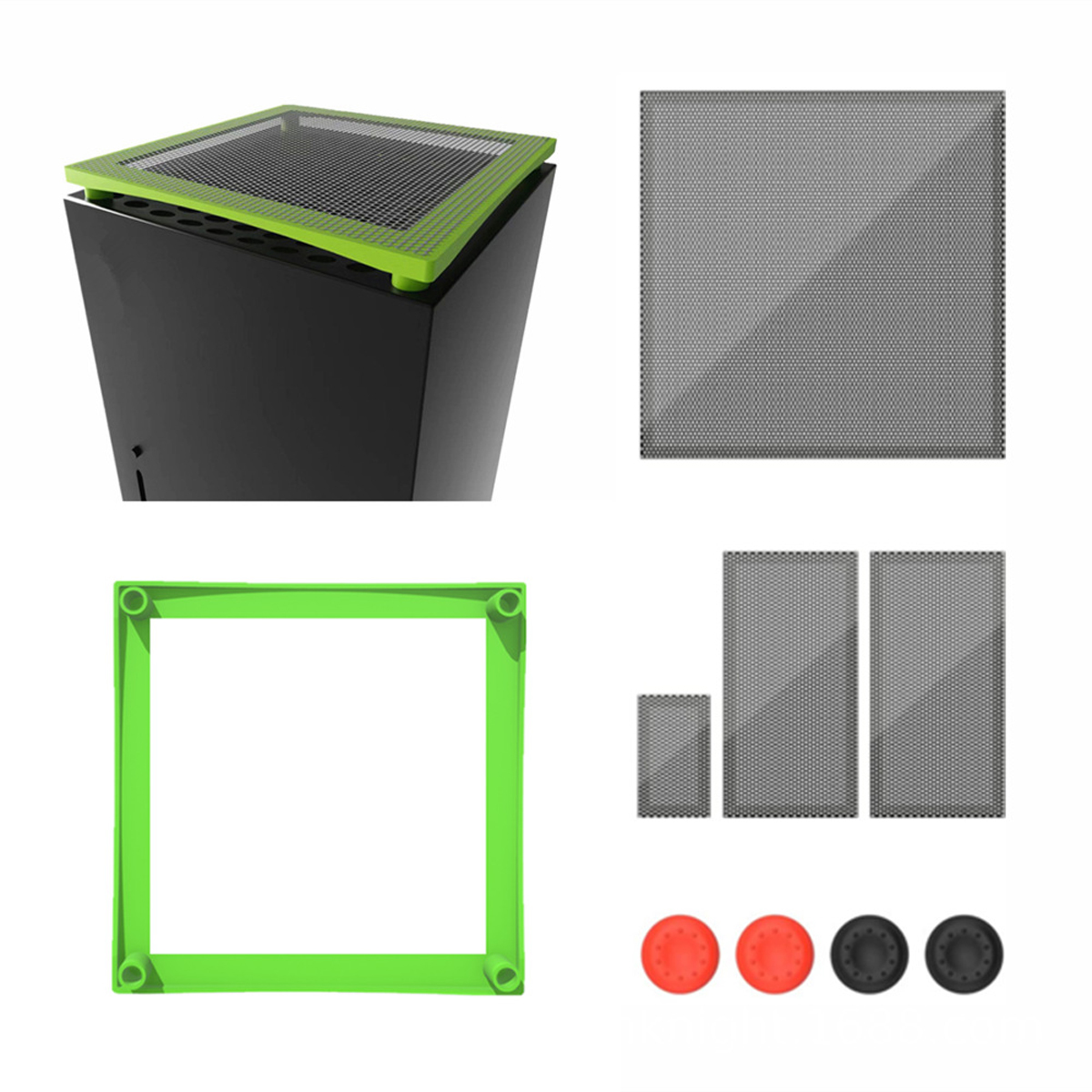 TADOW Staubnetz Für Xbox, und Grau Staubfilter-Kühlungsset, Multifunktionales Konsolenzubehör, Grün