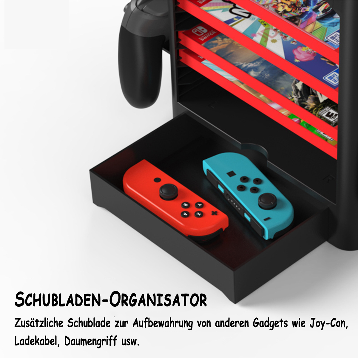 Ständer Controller-Kassetten, Halterung Konsolenzubehör, schwarz TADOW Switch/Switch für OLED, für