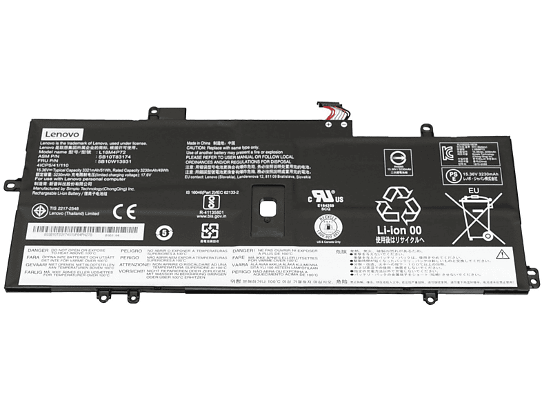 3321 Original mAh Volt, Li-Polymer Akku, 02DL006 LENOVO 15.36