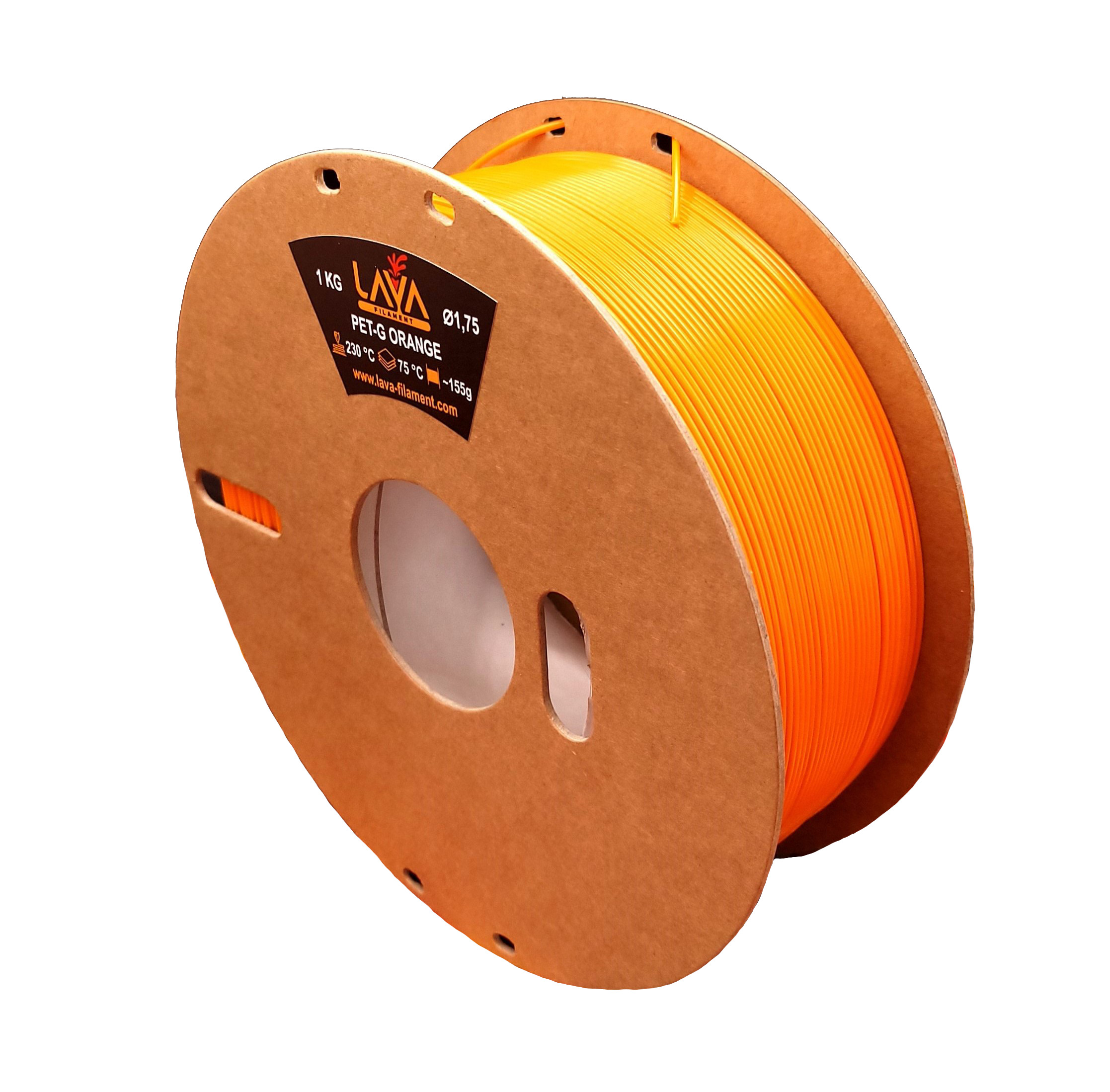 Orange Filament LAVA Light kg 1,75mm PETG Hellorange 1