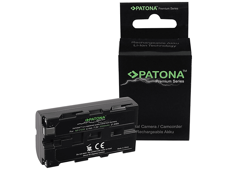 PATONA Akku kompatibel für 1 Sony Li-Ion Stück Ersatzakku, NP-F550 3000mAh  