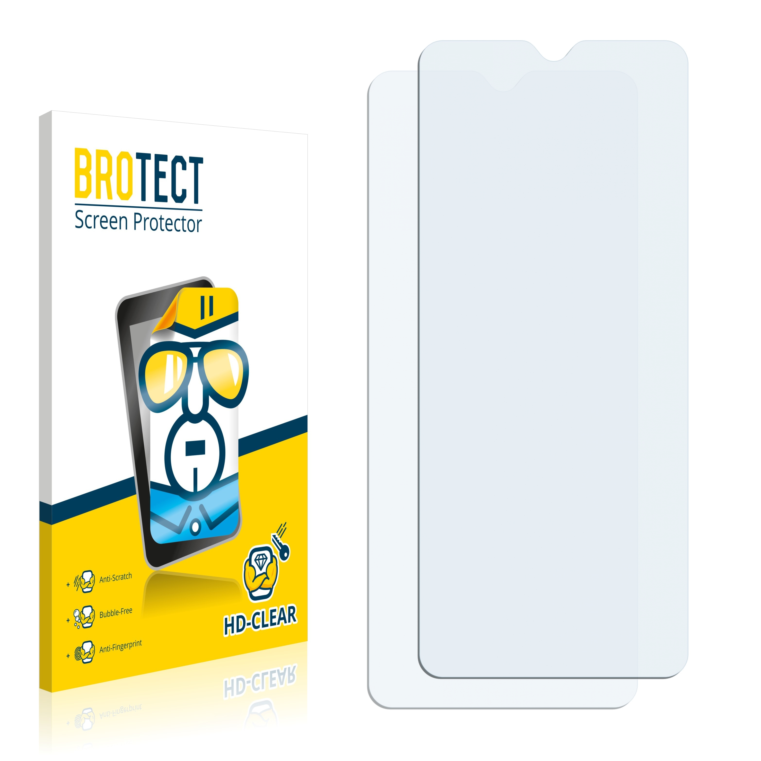 BROTECT 2x klare Spark Tecno 5) Schutzfolie(für