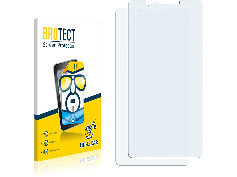 BROTECT 2x klare 2) Schutzfolie(für Smart Emporia