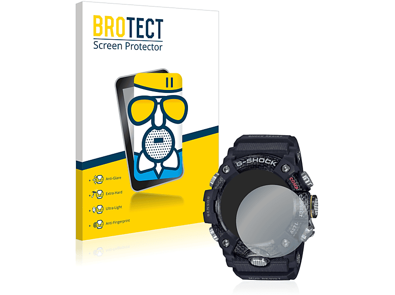 BROTECT Airglass matte Schutzfolie(für Casio G-Shock Mudmaster GG-B100-1AER)