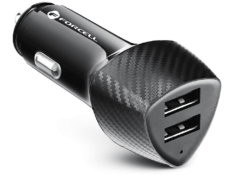 FORCELL CC50-2A17W 2x USB KFZ-Ladegerät Universal, Schwarz