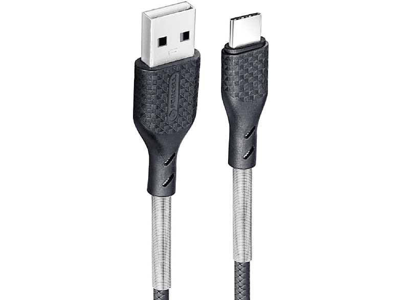 FORCELL CB-02A USB zu Typ C 2.0, Ladekabel, Schwarz