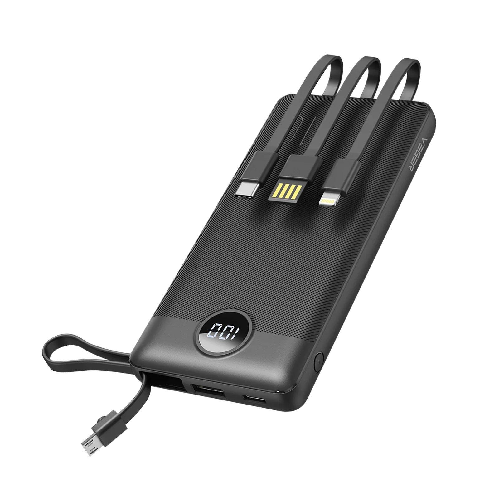 VEGER Multi USB Powerbank mAh, 10000 Universal, Powerbanks Schwarz