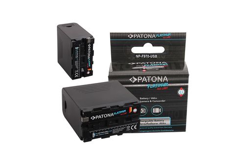 PATONA 2x Akku kompatibel für Sony NP-F970 Li-Ion Ersatzakku, 10500mAh 2  Stück