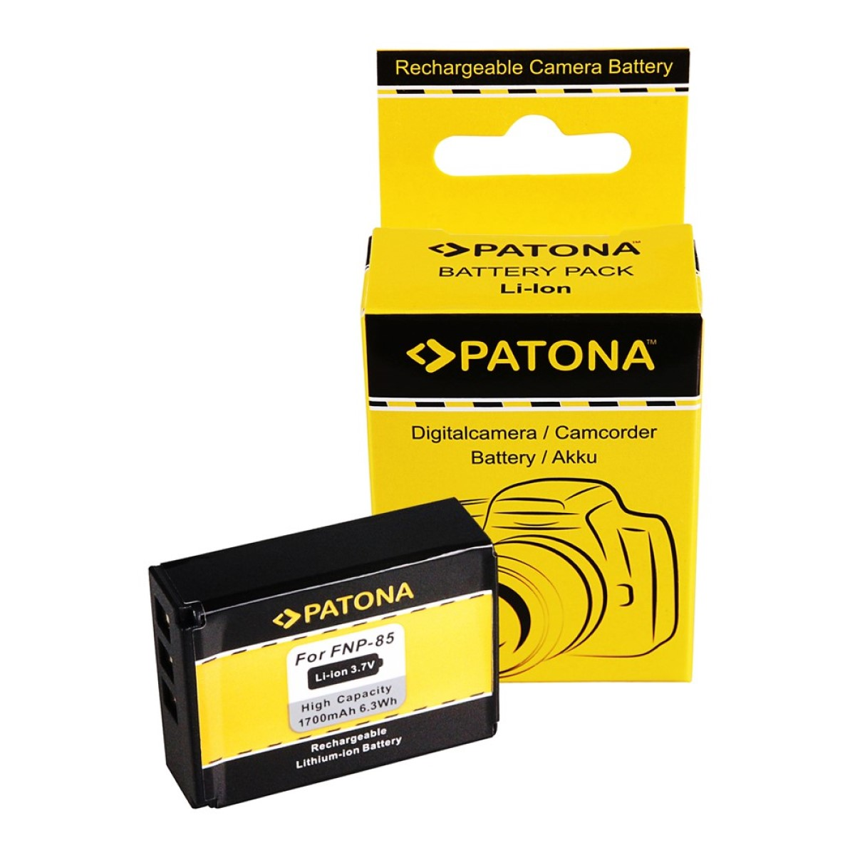 PATONA Akku kompatibel für NP-85 Li-Ion Stück 1700mAh Fuji Ersatzakku, 1