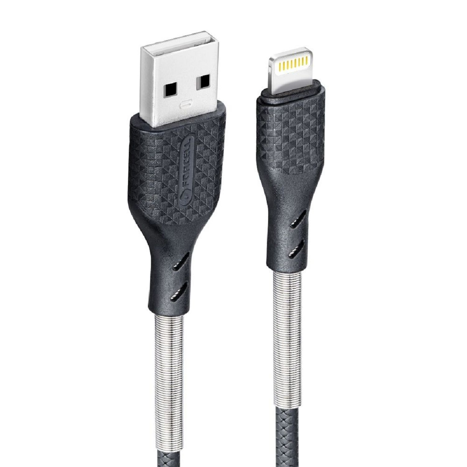 USB FORCELL iPhone-Anschluss, CB-01A Ladekabel, Schwarz zu A