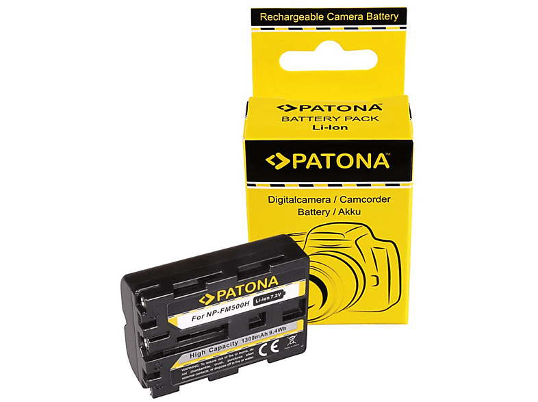 PATONA Akku kompatibel für Sony NP-FM500H Li-Ion Ersatzakku, 1300mAh 1 Stück