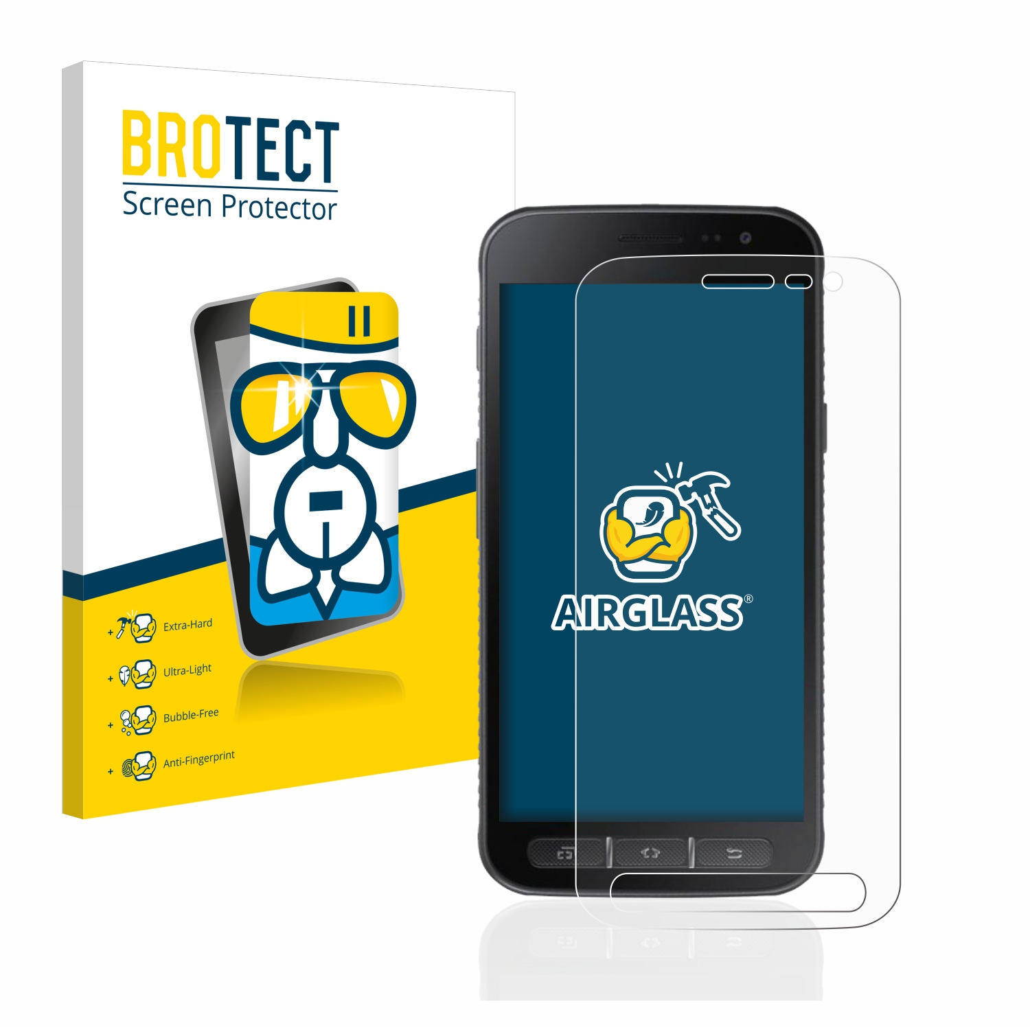 BROTECT Airglass klare 4) Xcover Schutzfolie(für Samsung Galaxy