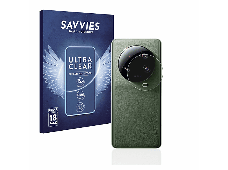 SAVVIES 18x klare Schutzfolie(für Xiaomi 13 Ultra)
