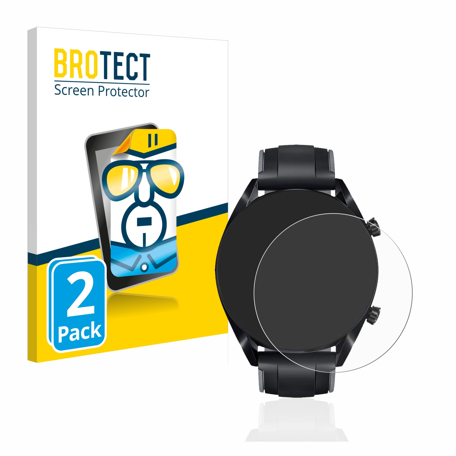 BROTECT 2x klare Schutzfolie(für Huawei Watch GT (46 mm)) 2