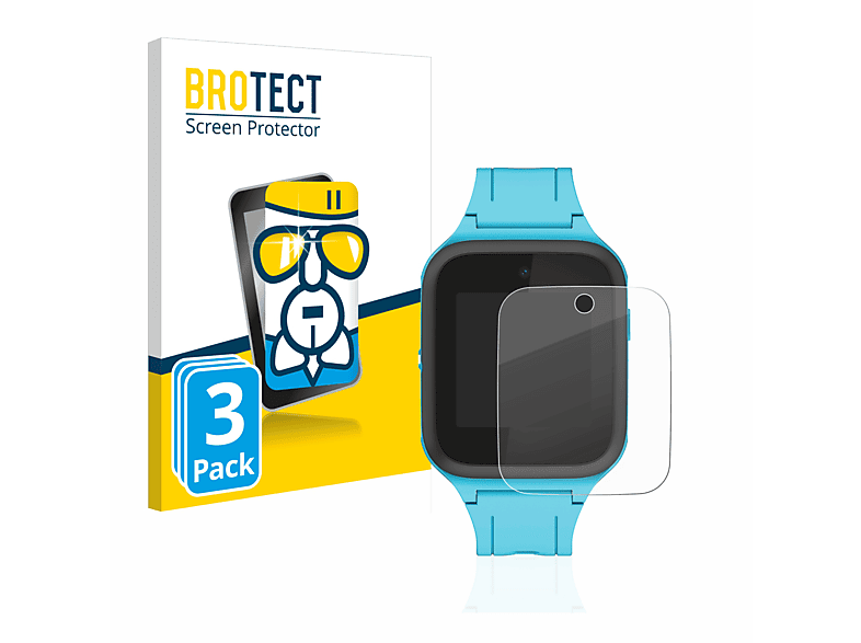 BROTECT 3x Airglass klare Schutzfolie(für TCL Movetime FamilyWatch Kids MT40X)