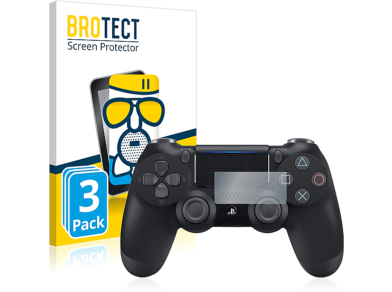 BROTECT 3x Airglass matte Schutzfolie(für DualShock PS4 Sony Controller 4 2019)