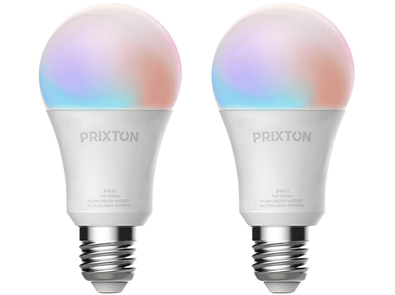 PRIXTON BW10 x 2 Smart Glühbirne WLAN Multicoloured