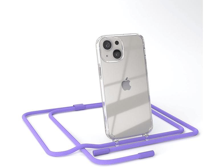 Handyhülle Flieder 13 runder Transparente Kette Mini, EAZY CASE Apple, iPhone mit Lila Umhängetasche, unifarbend, /