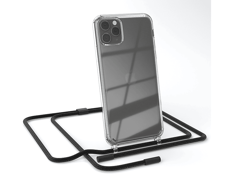 Schwarz Transparente Pro Umhängetasche, mit 11 Max, Apple, runder Handyhülle unifarbend, EAZY iPhone CASE Kette