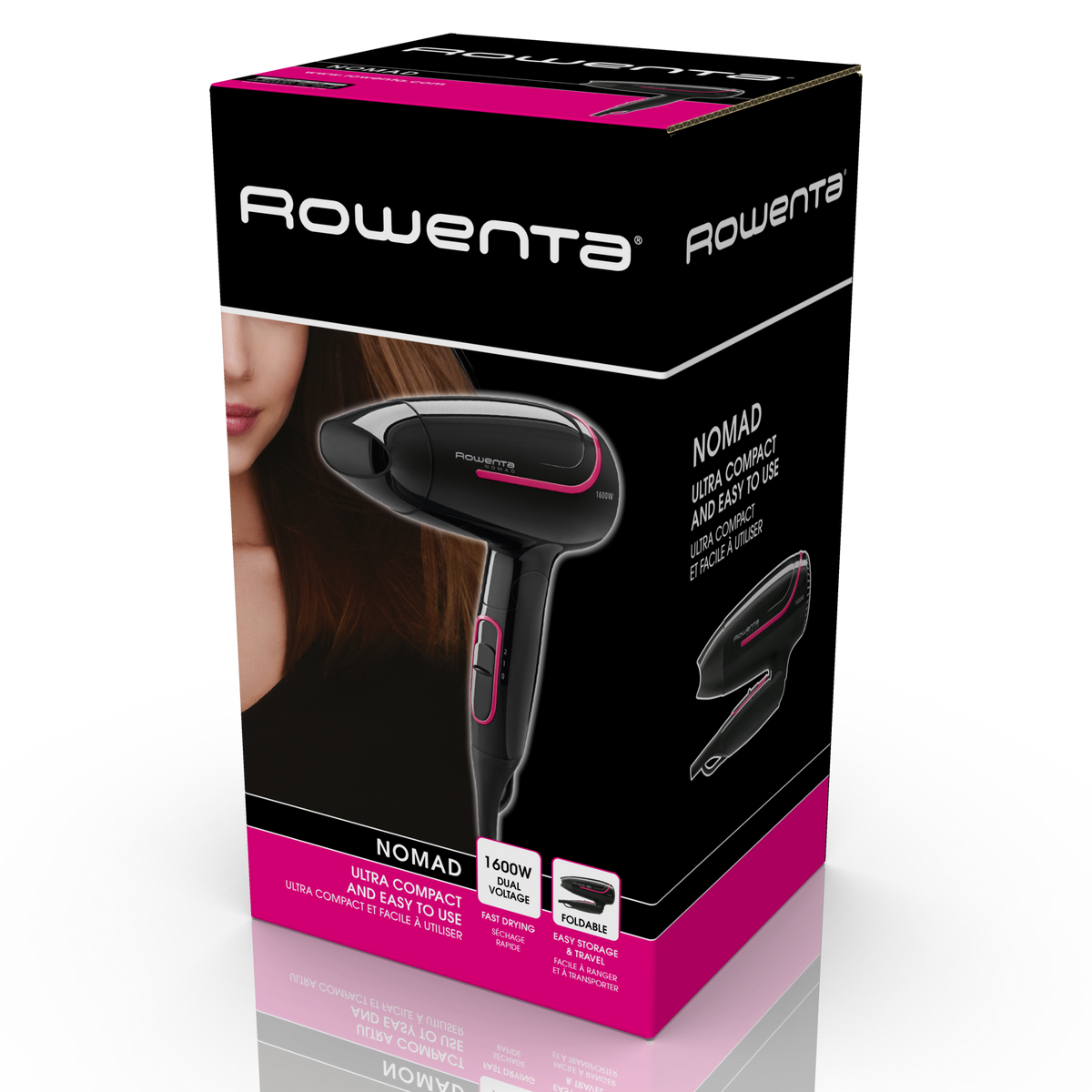 Suszarki do włosów ROWENTA Nomad CV3323 Czarny