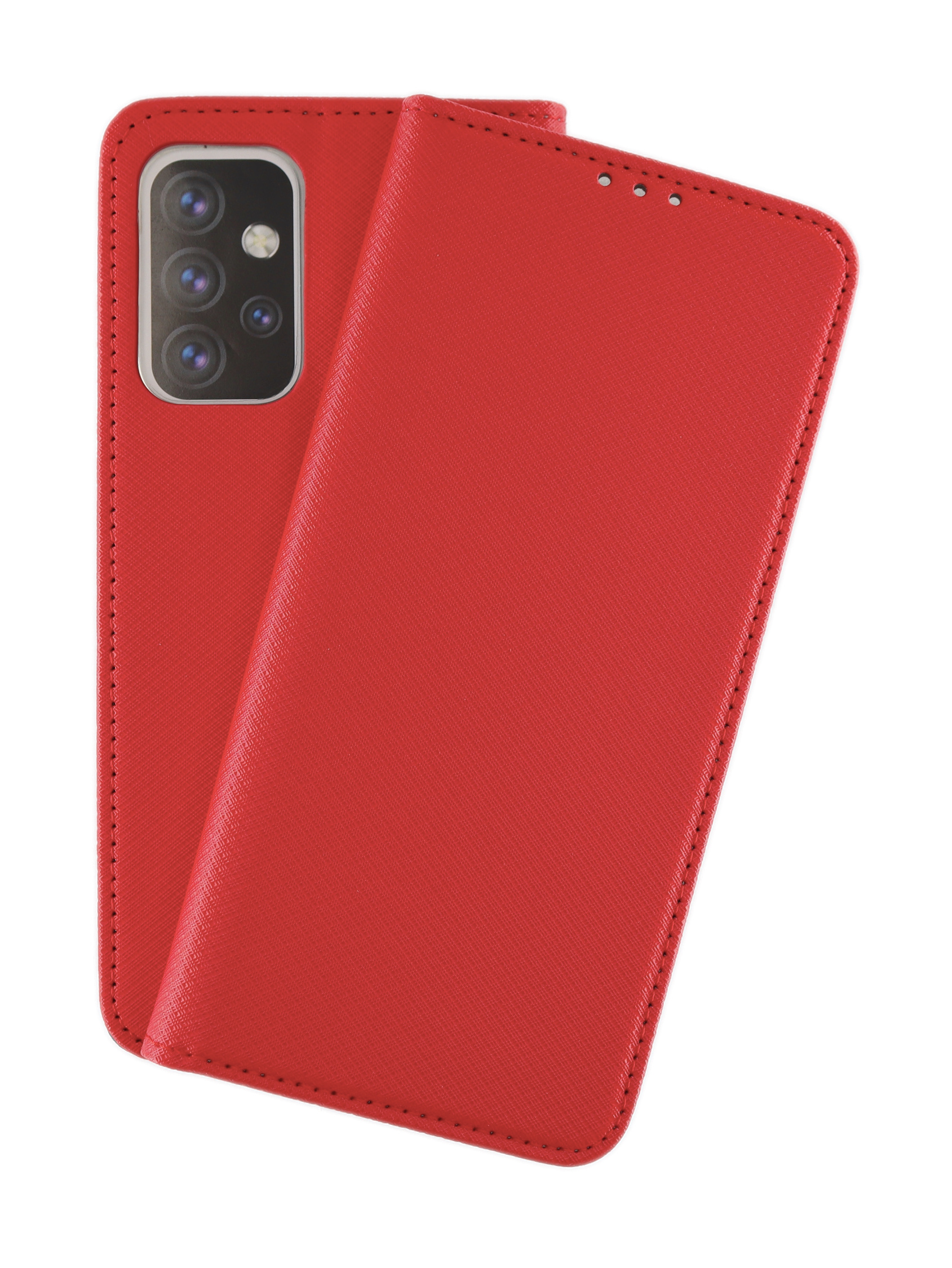 JAMCOVER Bookcover, Texture, 5G, Samsung, Rot Galaxy A53 Bookcase