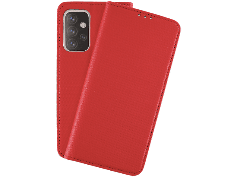 JAMCOVER Bookcase Texture, Bookcover, Samsung, Galaxy A53 5G, Rot