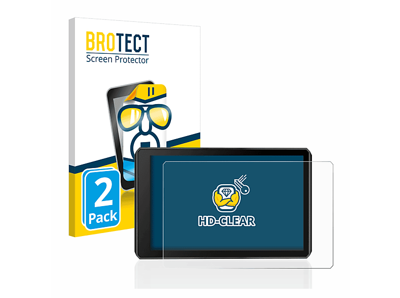 BROTECT 2x klare Schutzfolie(für Garmin zumo XT2) | Navi-Taschen & -Schutzfolien