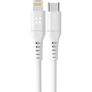 Cable de USB-C a Lightning - PROMATE Powerlink-120 Cable Anti-enredos Macho/Macho 20W Reforzado 120cm