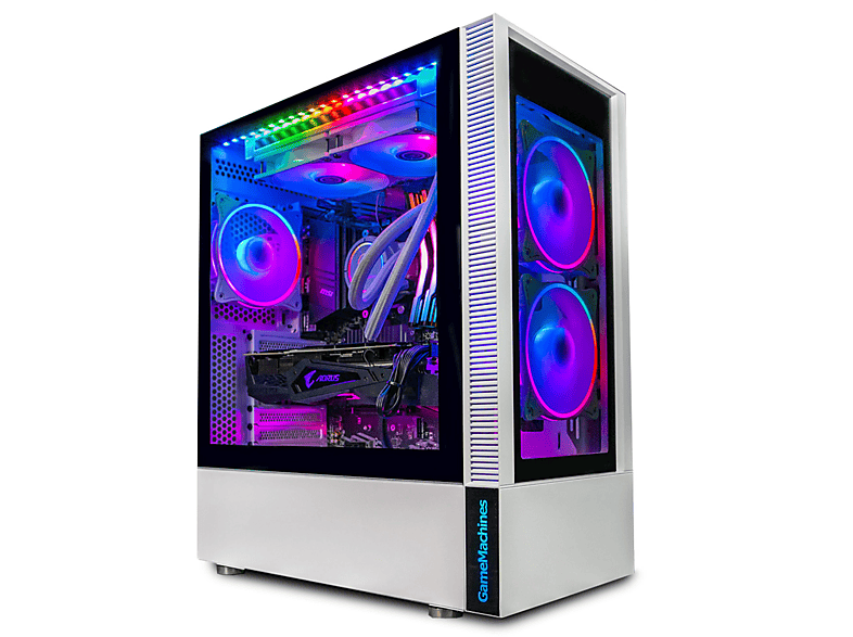 GAMEMACHINES Element Snow Edition, Wasserkühlung, Intel i5-14600KF, Windows 11 Pro, Gaming PC mit Intel® Core™ i5 Prozessor, 16 GB RAM, 1000 GB SSD, 0 GB HDD GeForce RTX™ 4060, 8 GB