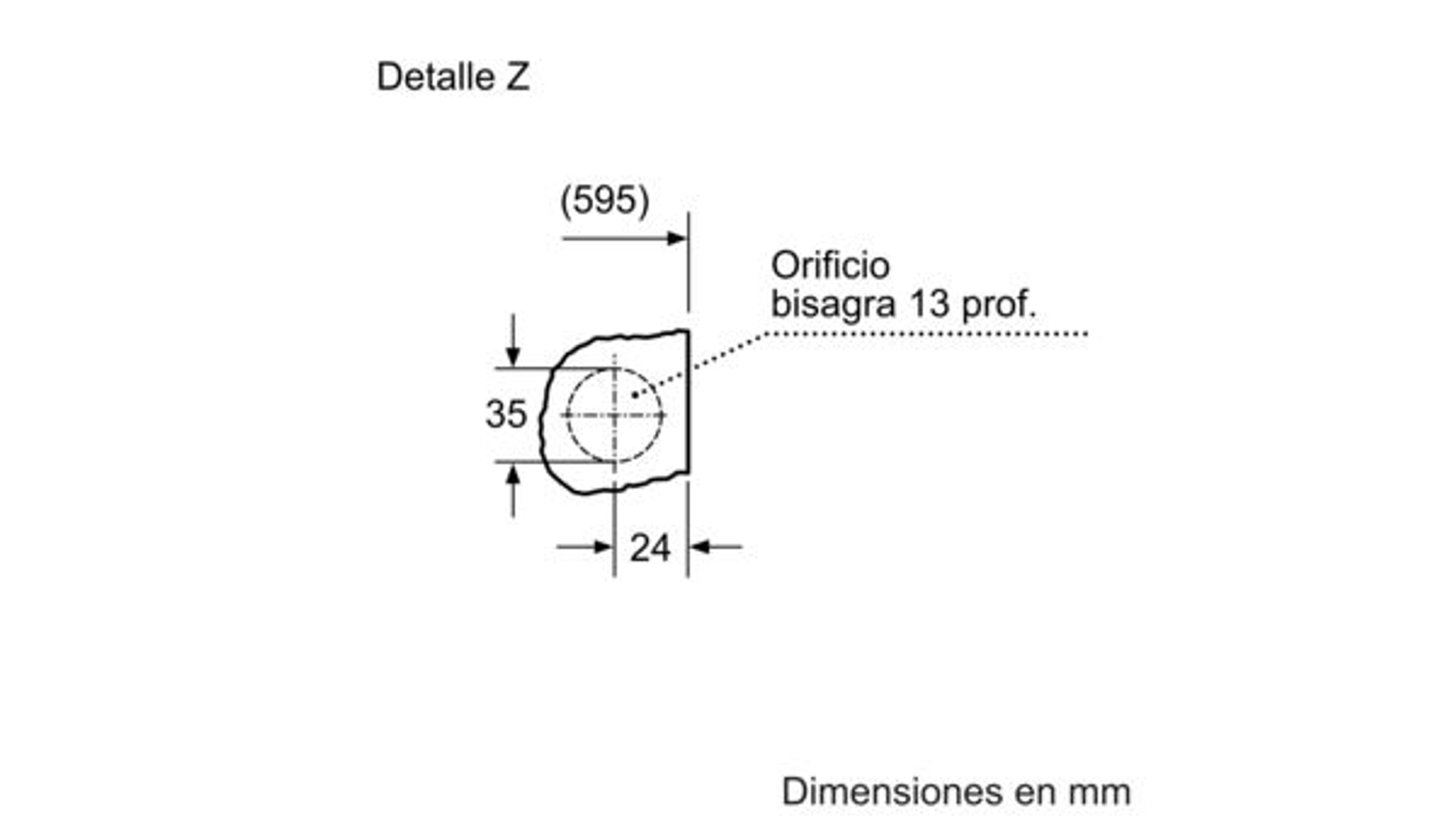 Un disegno tecnico di una piccola parte, con misure indicate in millimetri.