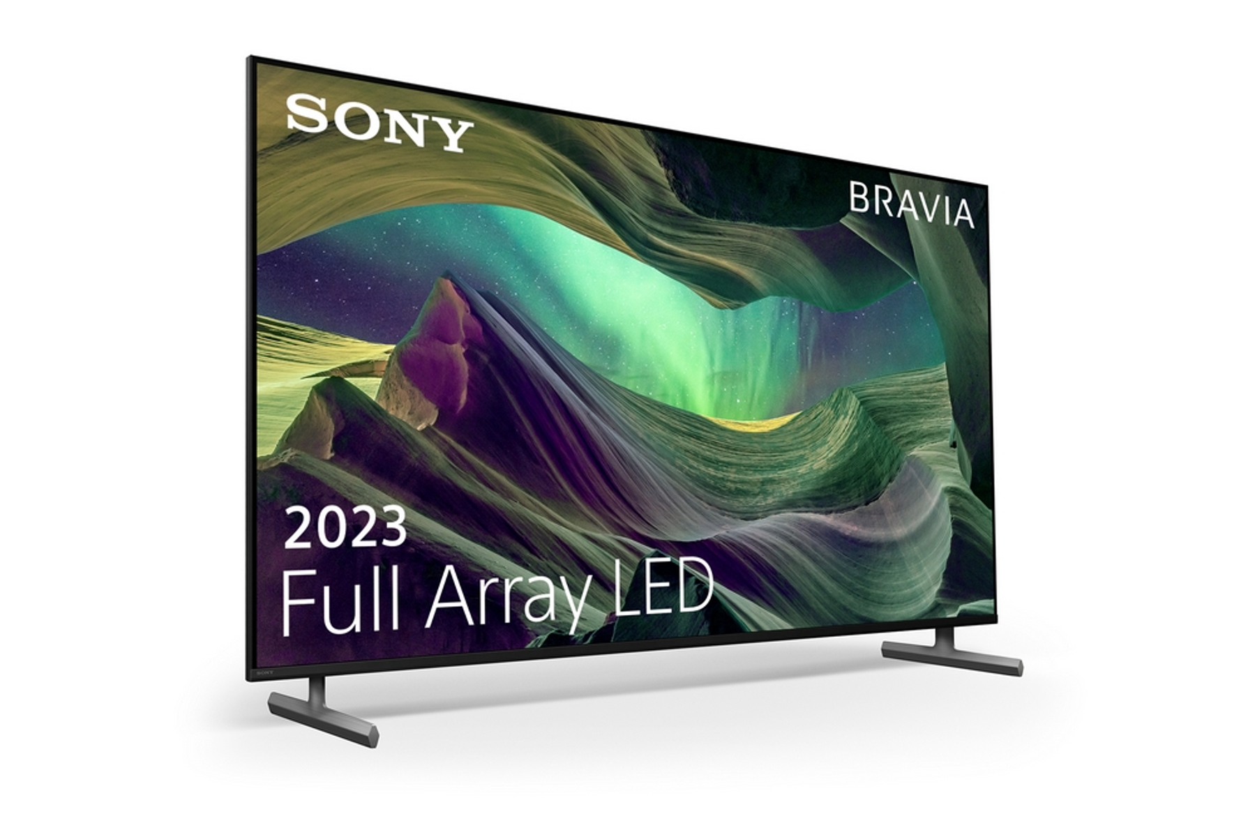 Sony Bravia TV auf weißem Hintergrund. Text: 2023 Full Array LED.
