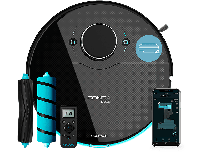 Cecotec Conga Serie 3090 Robot Aspirador Wi-Fi - Negro for sale online