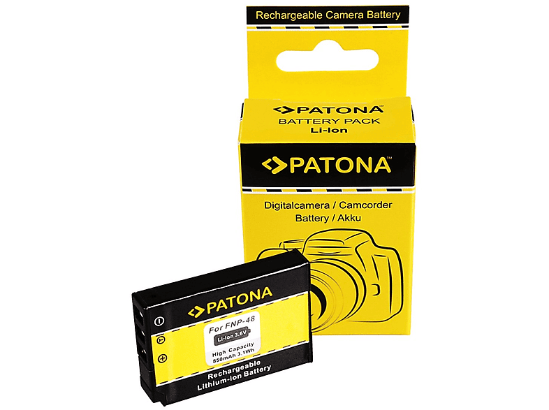 PATONA Akku kompatibel für Fujifilm QX1 Stück 1 850mAh Li-Ion Ersatzakku