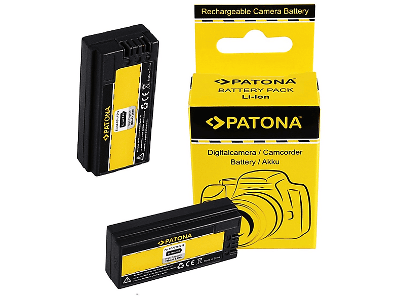 PATONA 2x Akku Ersatzakku, Stück 2 für NP-FC10 780mAh Li-Ion Sony kompatibel