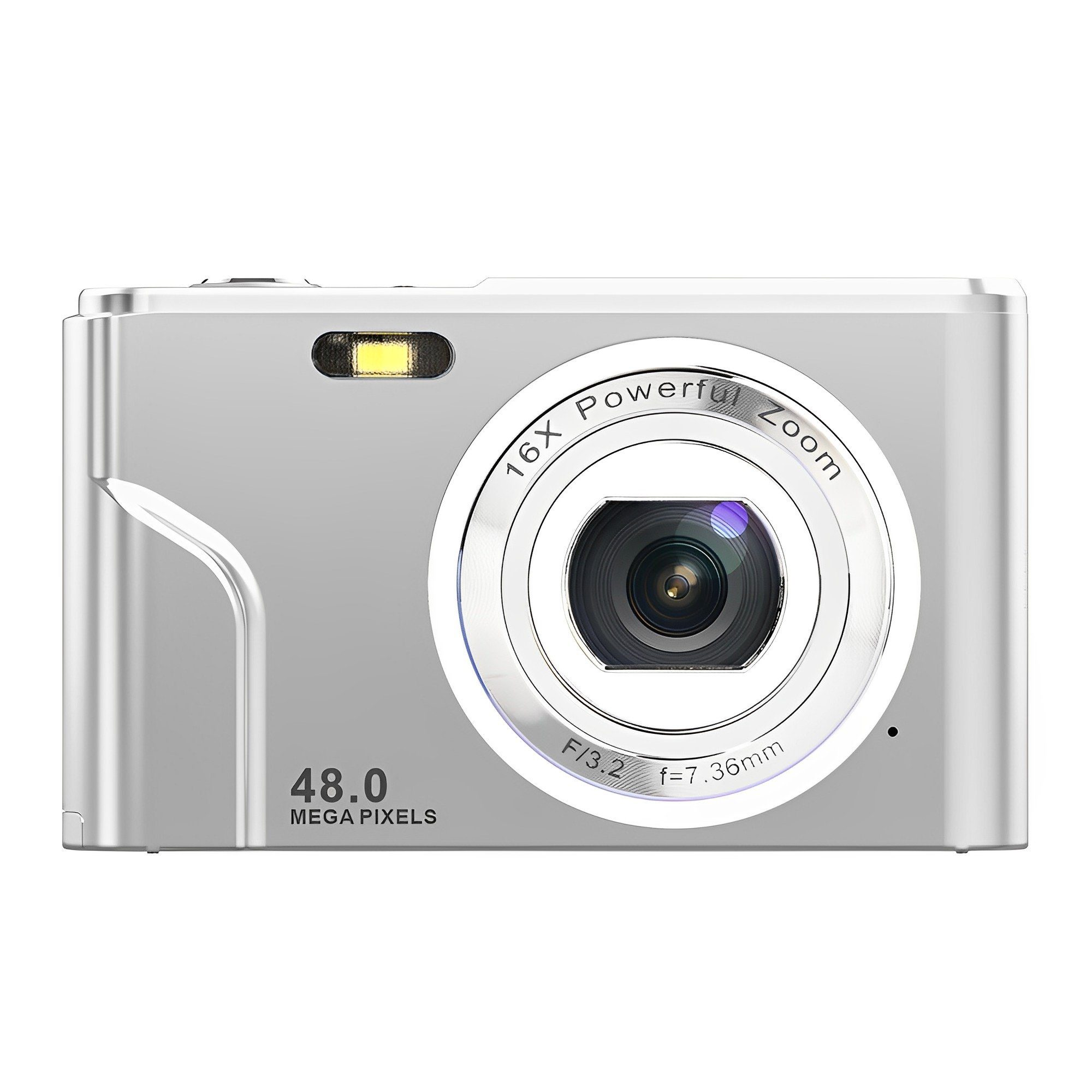 Kompaktkamera,48 Silvber, SYNTEK megapixel,Digitalkamera Digitalkameras HD-Bildschirme ,Zoomobjektiv-Weiß
