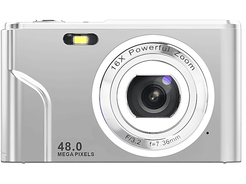 ,Zoomobjektiv-Weiß HD-Bildschirme Digitalkameras SYNTEK Silvber, Kompaktkamera,48 megapixel,Digitalkamera