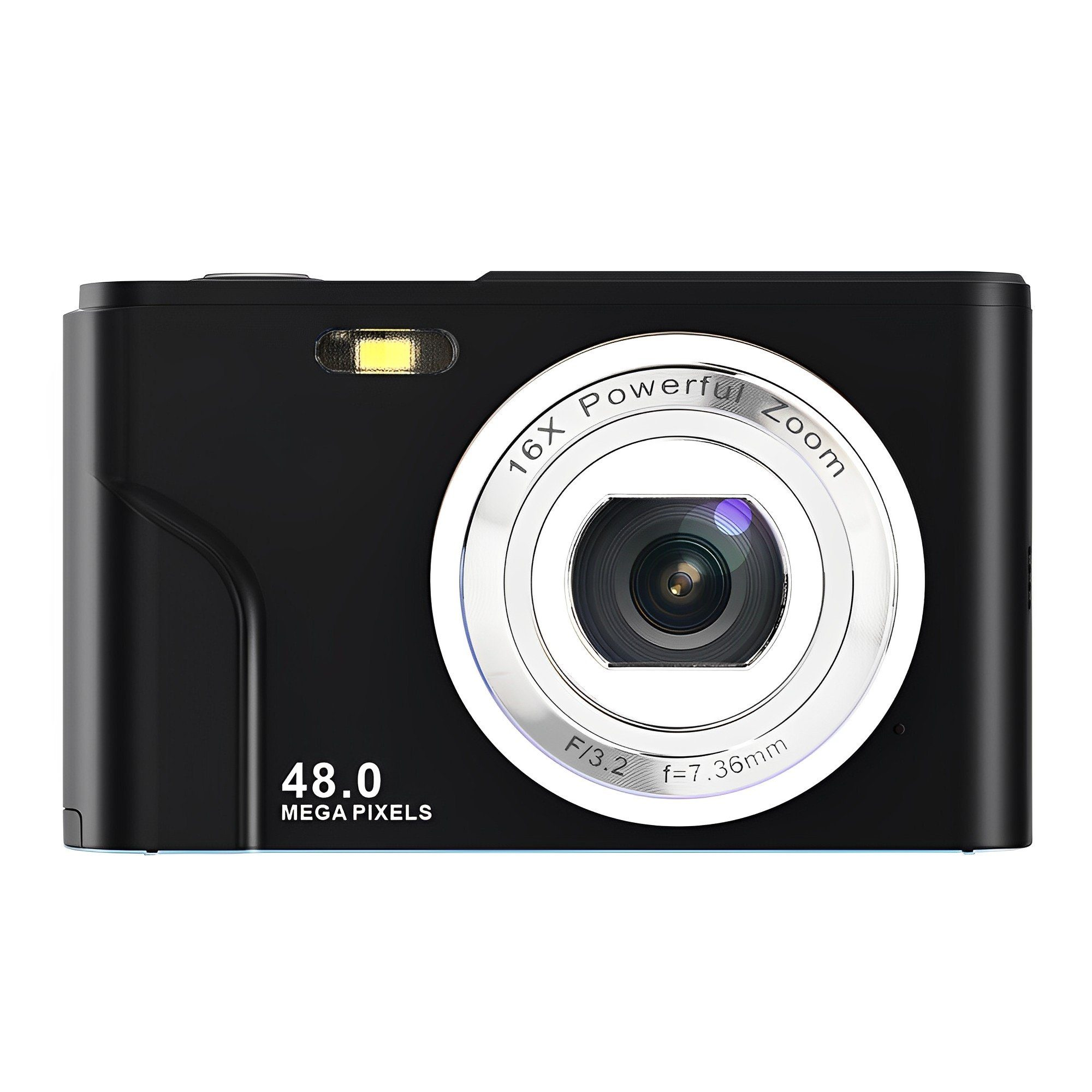 SYNTEK Kompaktkamera,48 Schwarz, HD-Bildschirme ,Zoomobjektiv-Schwarz megapixel,Digitalkamera Digitalkameras