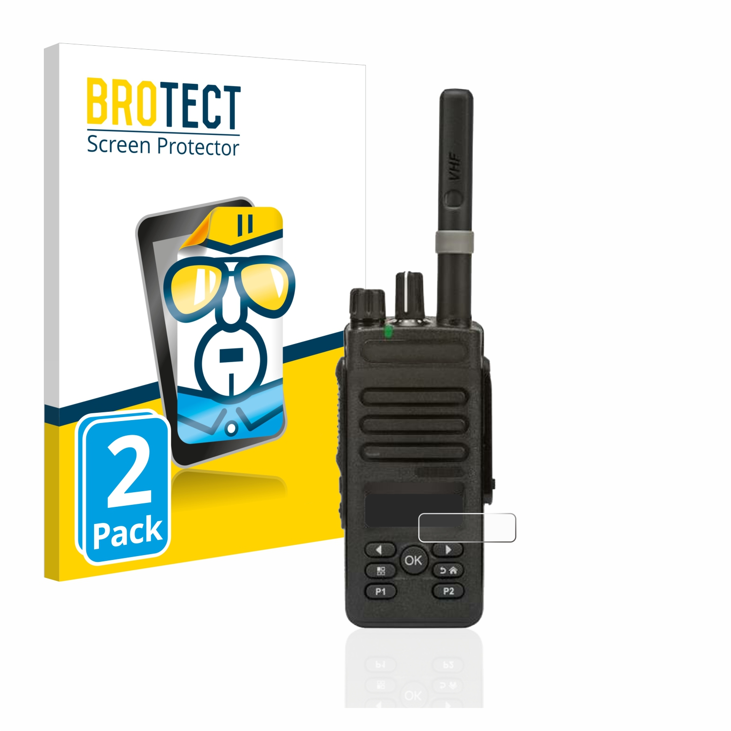 klare Schutzfolie(für BROTECT 2x Motorola DP2600E)
