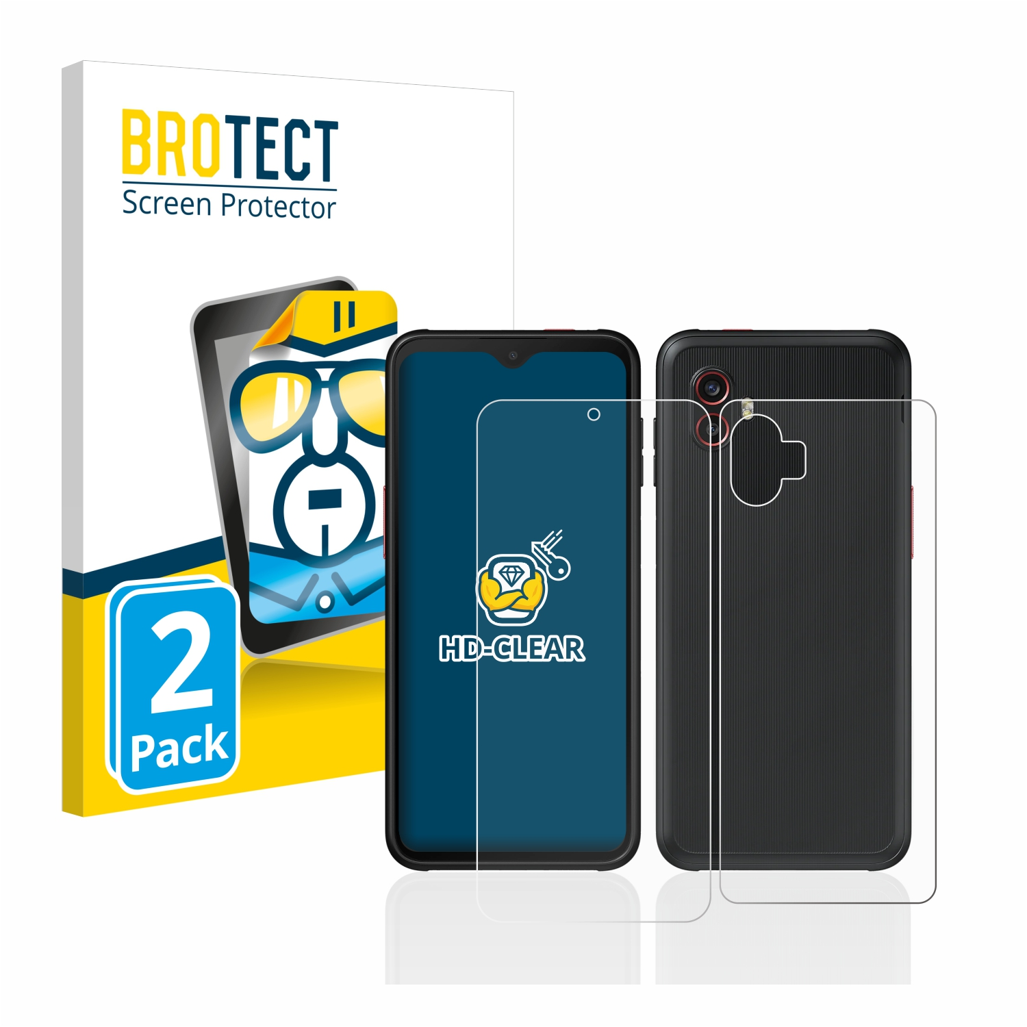 Pro klare BROTECT Samsung Galaxy Edition) 2x Enterprise Schutzfolie(für 6 Xcover